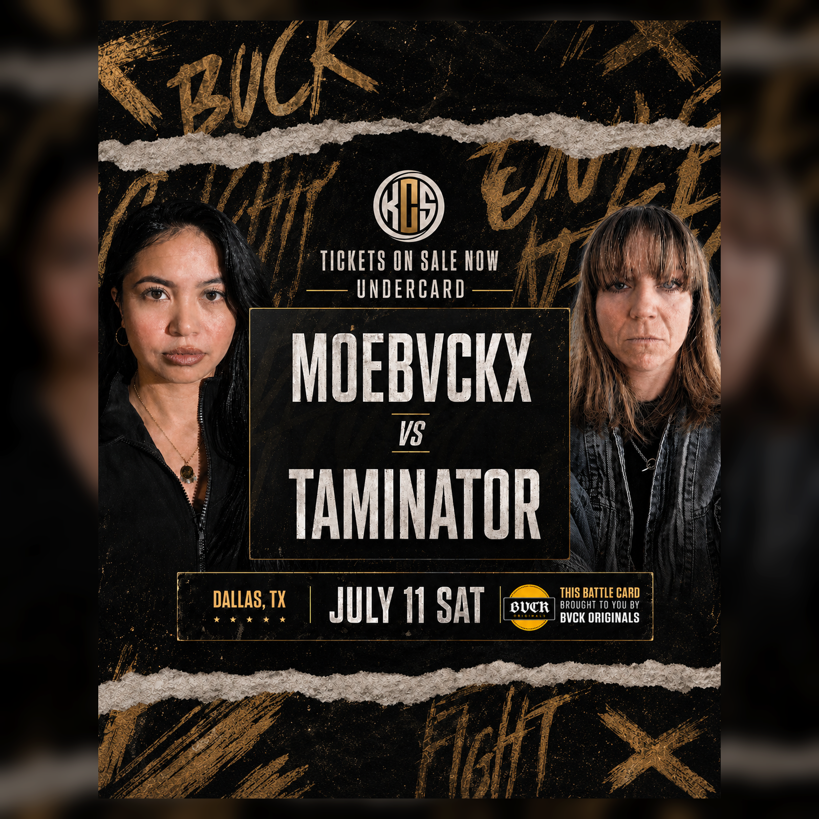 KCS One Undercard poster for MoeBvckx vs Taminator