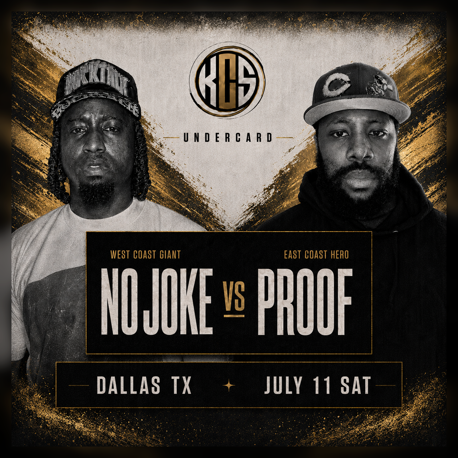 KCS One Undercard poster for No Joke vs Proof